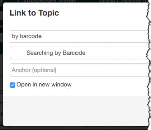 Topic Links now allow Open in New Window .